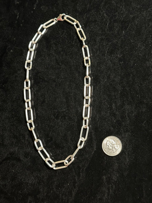 18" Sterling Silver Chain Linked Necklace