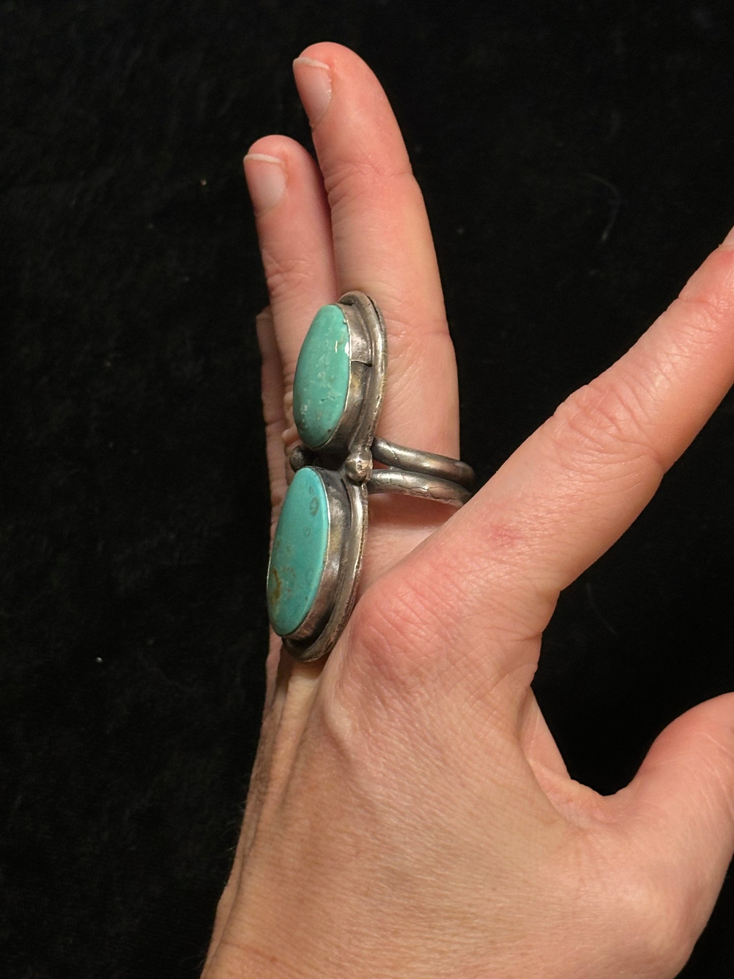 13.0 Kingman Turquoise Ring by Boyd Ashley, Navajo