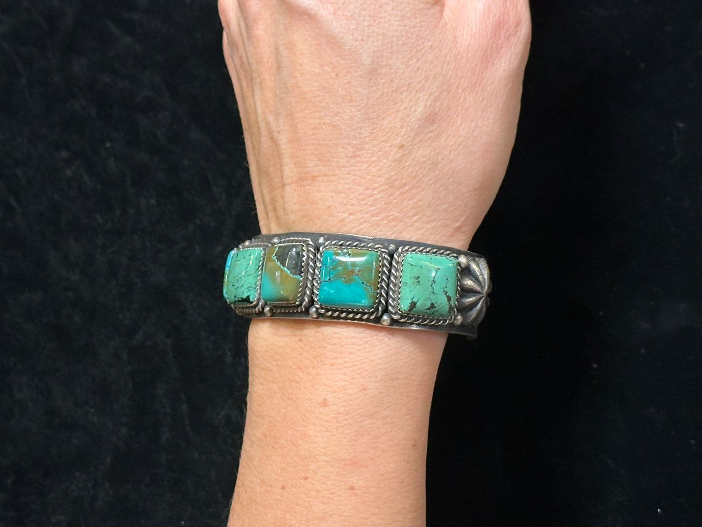 7" Hubei Turquoise Cuff by Kevin Billah, Navajo
