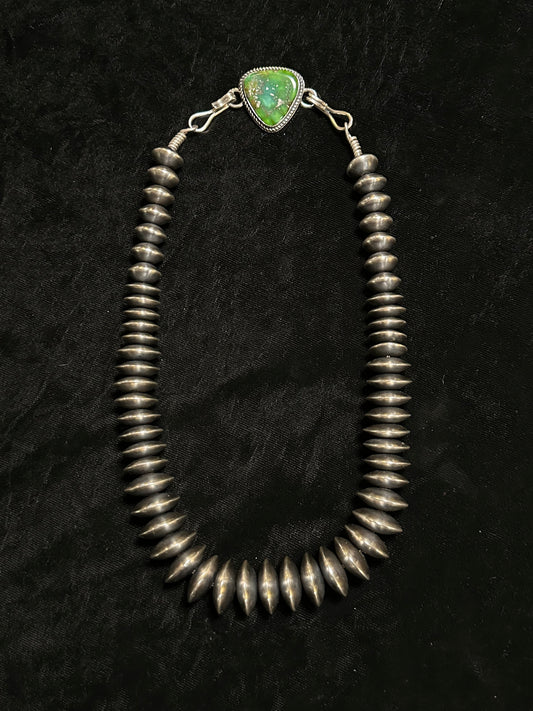 20" of Navajo Pearls 13mm-20mm with Sonoran Gold Stone by Tustin Daye