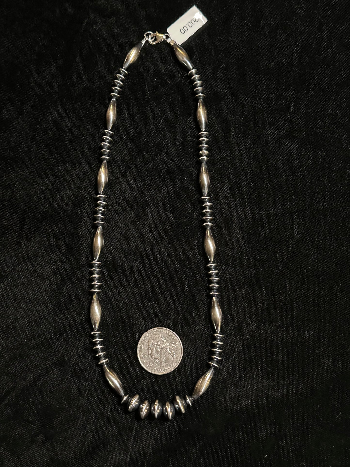 30" Melon Shell and Multi Stone Necklace by Tommy Singer, Navajo