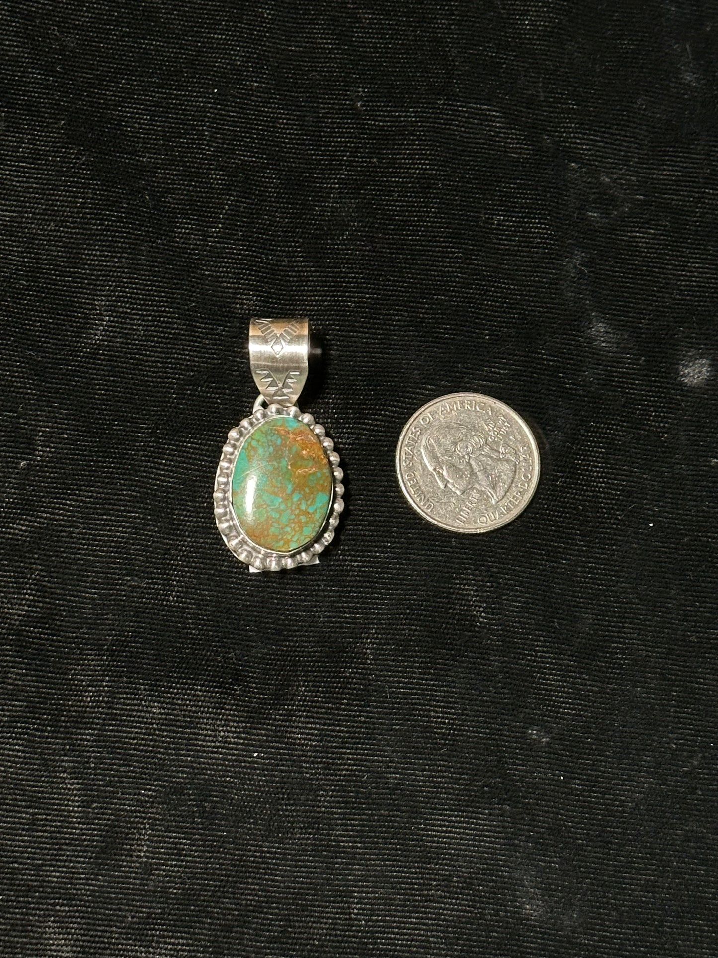 Turquoise Pendant 9mm Bale by N. Nez