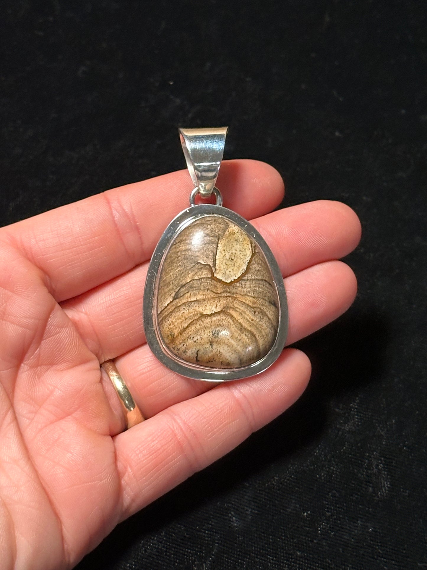 Picture Jasper Pendant with a 10mm Bale by Marie Jackson, Navajo