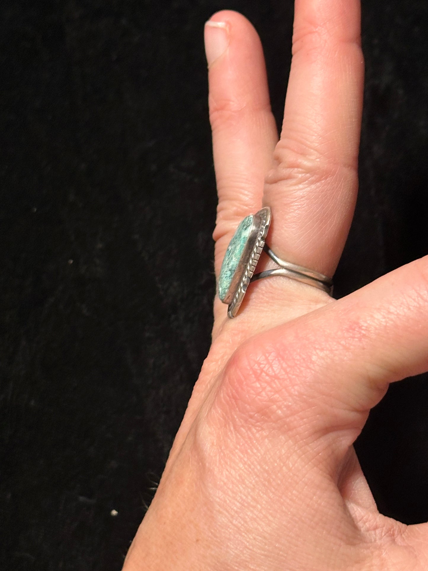 7.5 Sonoran Gold Turquoise Ring By Dave Skeets, Navajo
