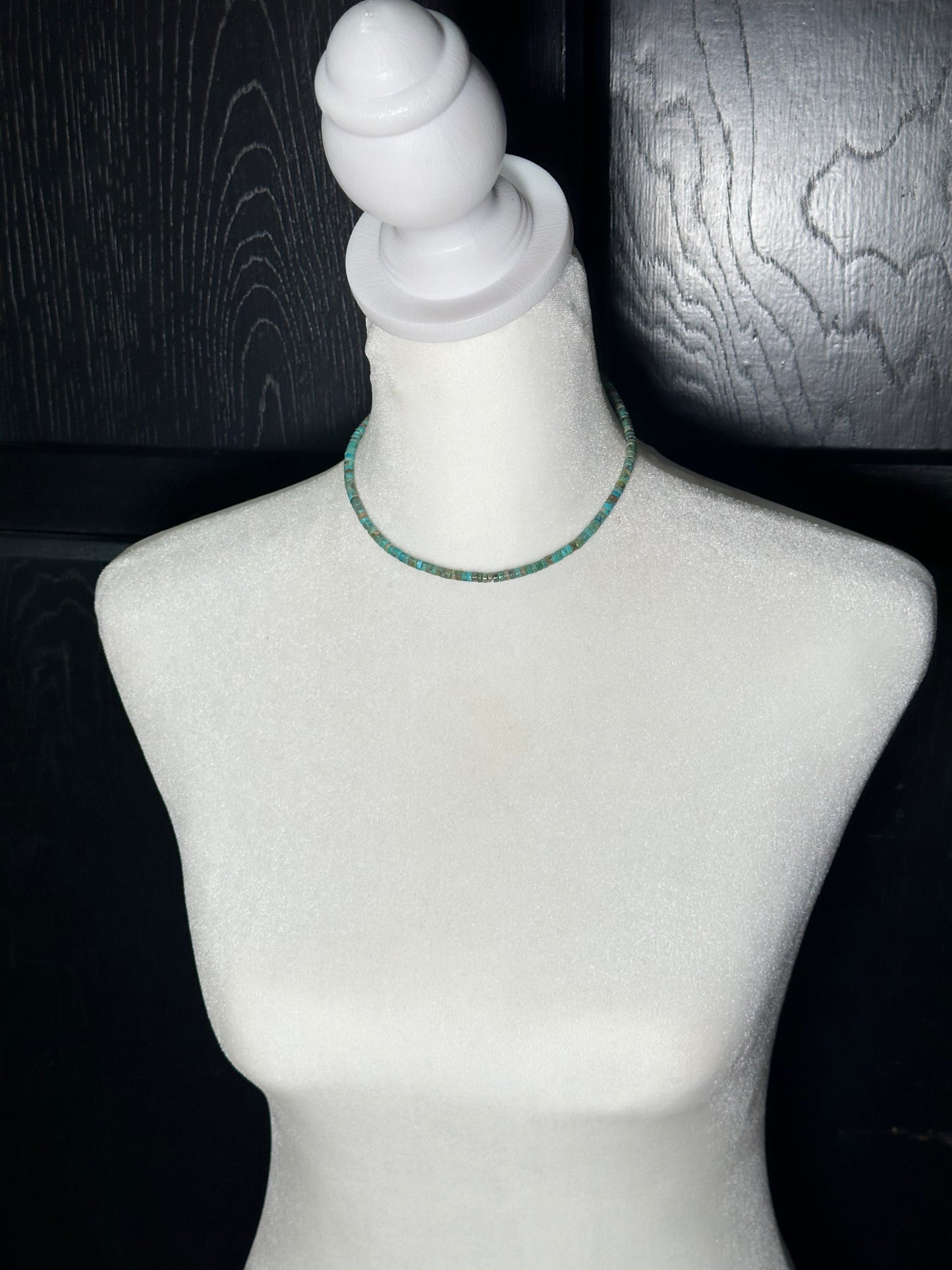 14" Turquoise Heishi Bead Necklace