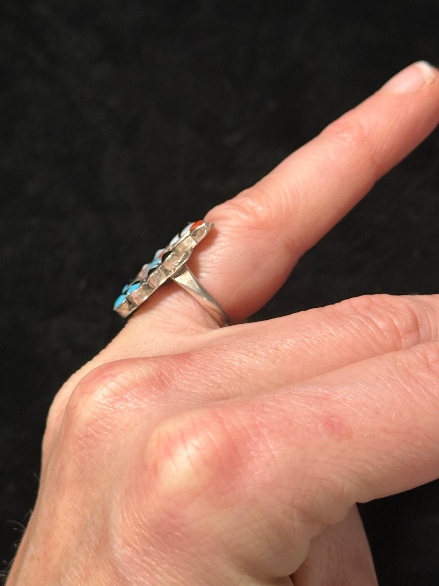 6.0 Inlay Zuni Bird Ring