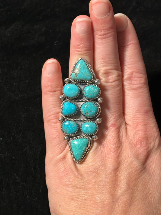 Adjustable Kingman Turquoise Ring