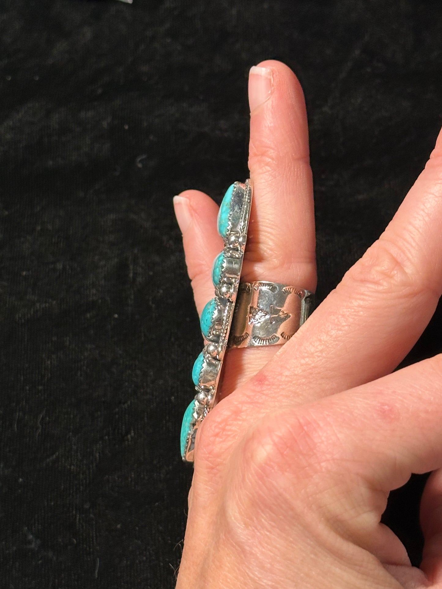 Adjustable Kingman Turquoise Ring