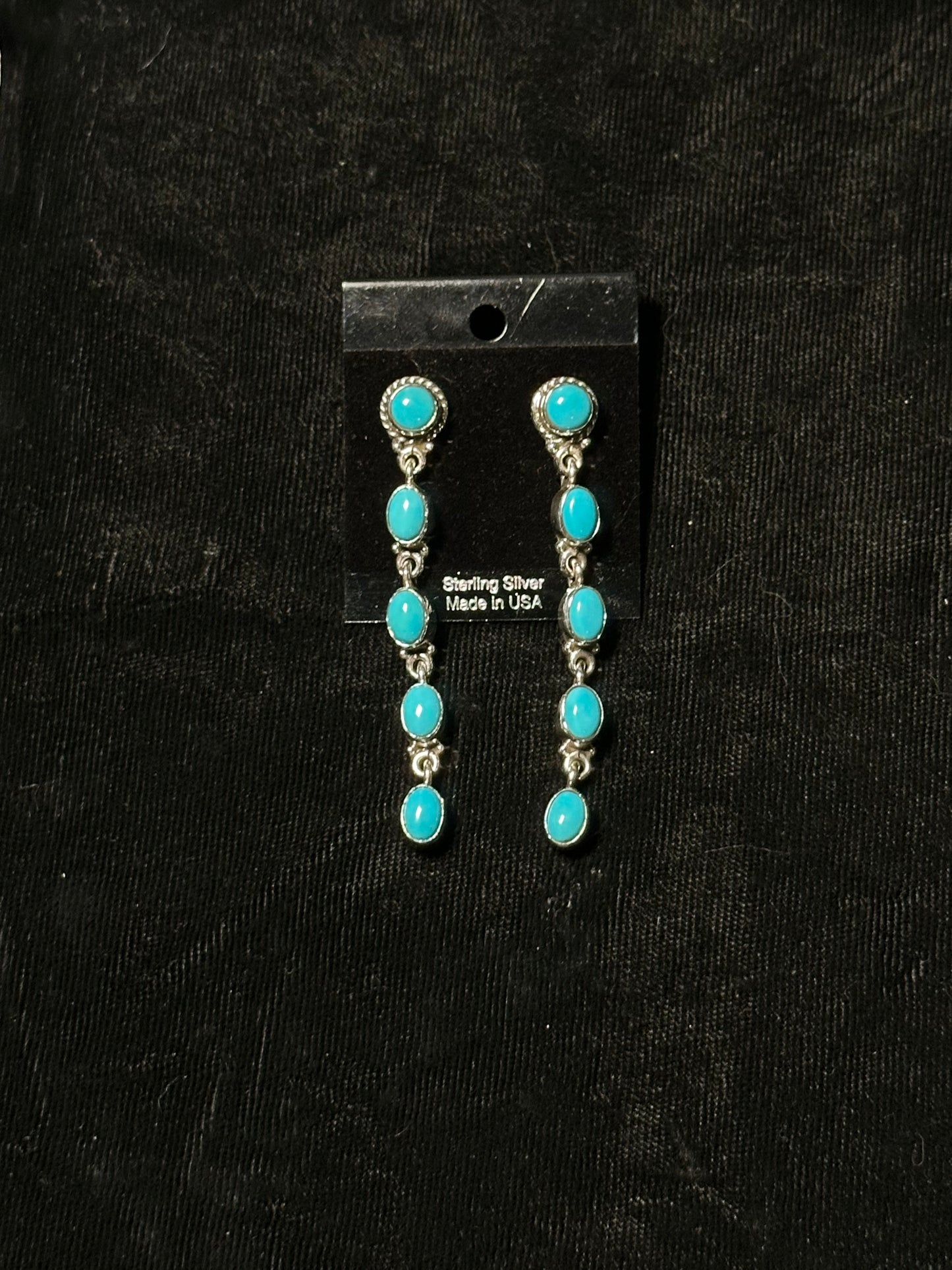 2.25" Sleeping Beauty Dangle Post Earrings