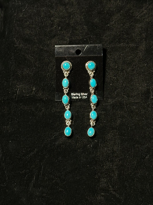 2.25" Sleeping Beauty Dangle Post Earrings