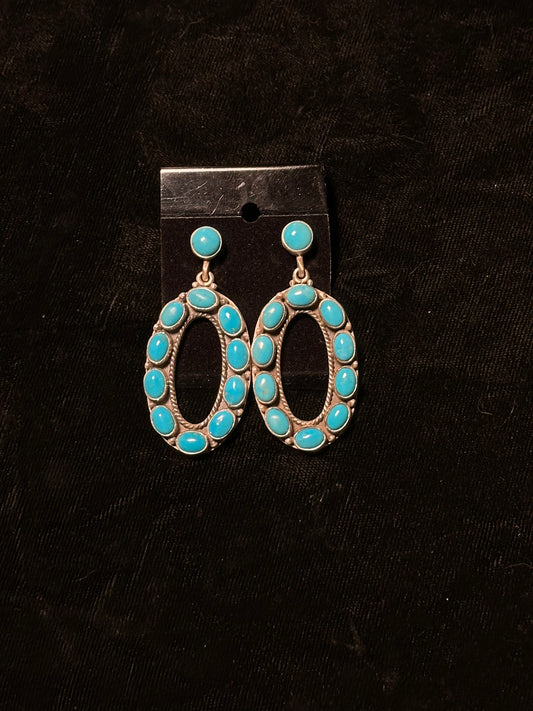 Sleeping Beauty Turquoise Dangle Earrings