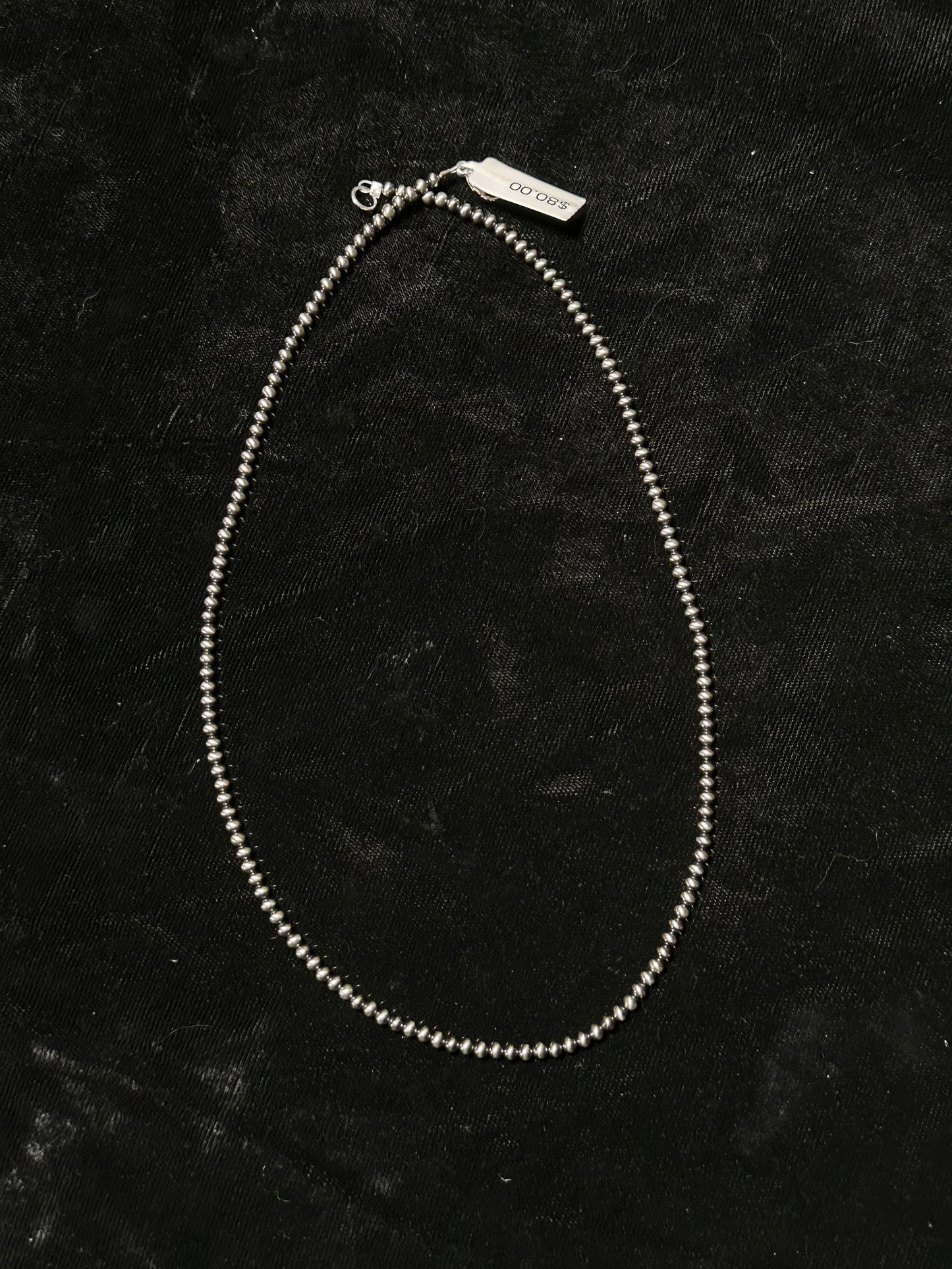 18" 3mm Navajo Pearls Necklace