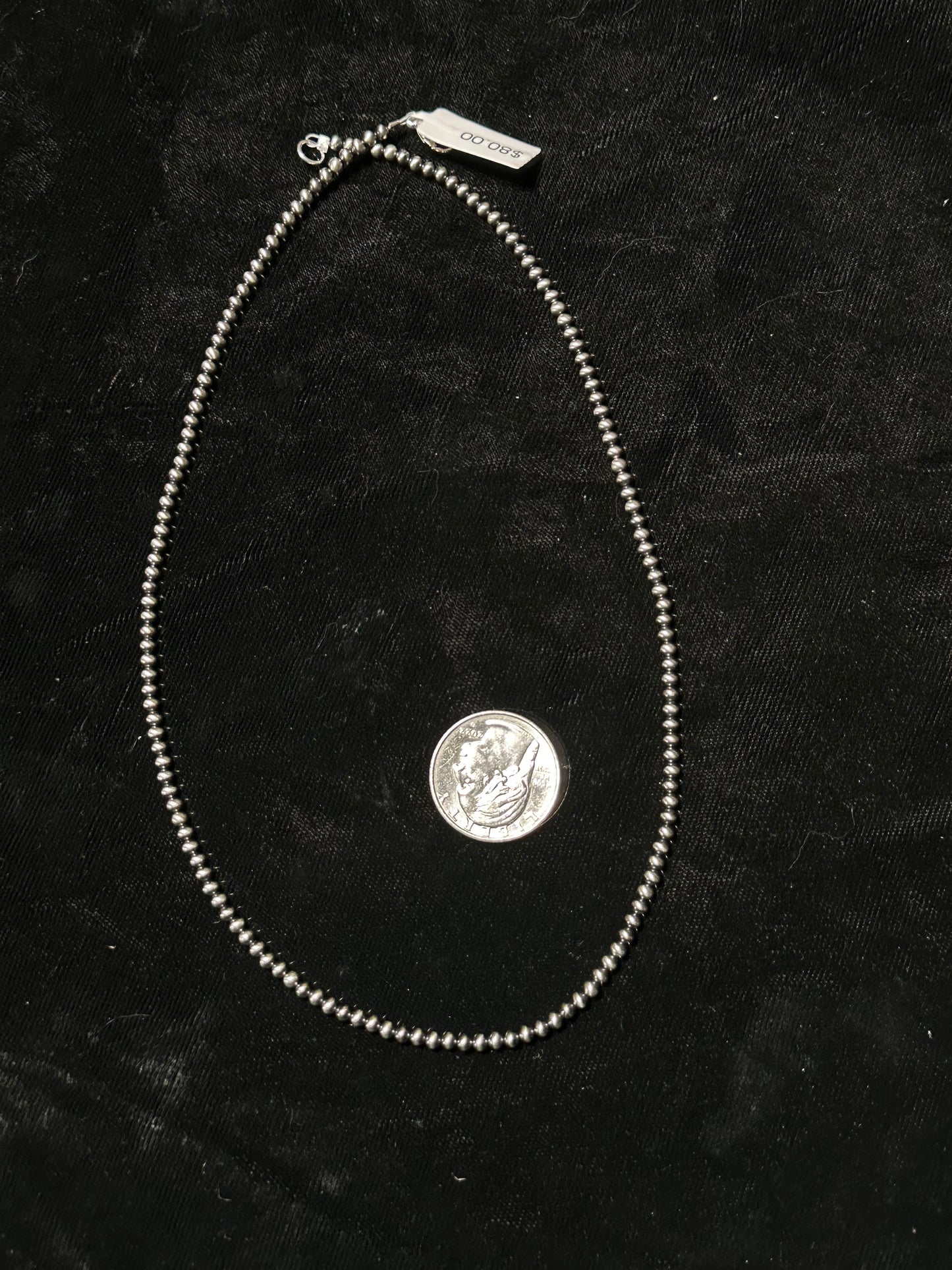 18" 3mm Navajo Pearls Necklace
