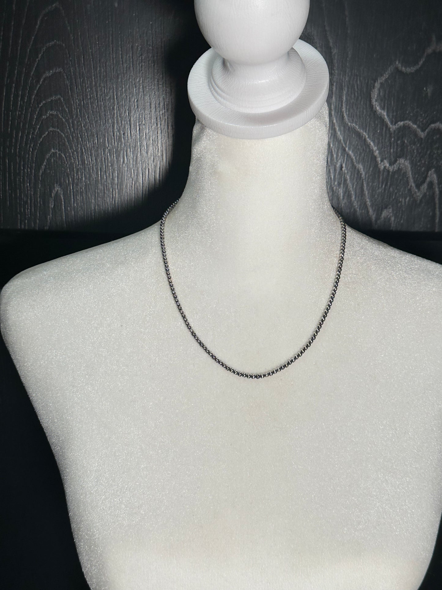 18" 3mm Navajo Pearls Necklace