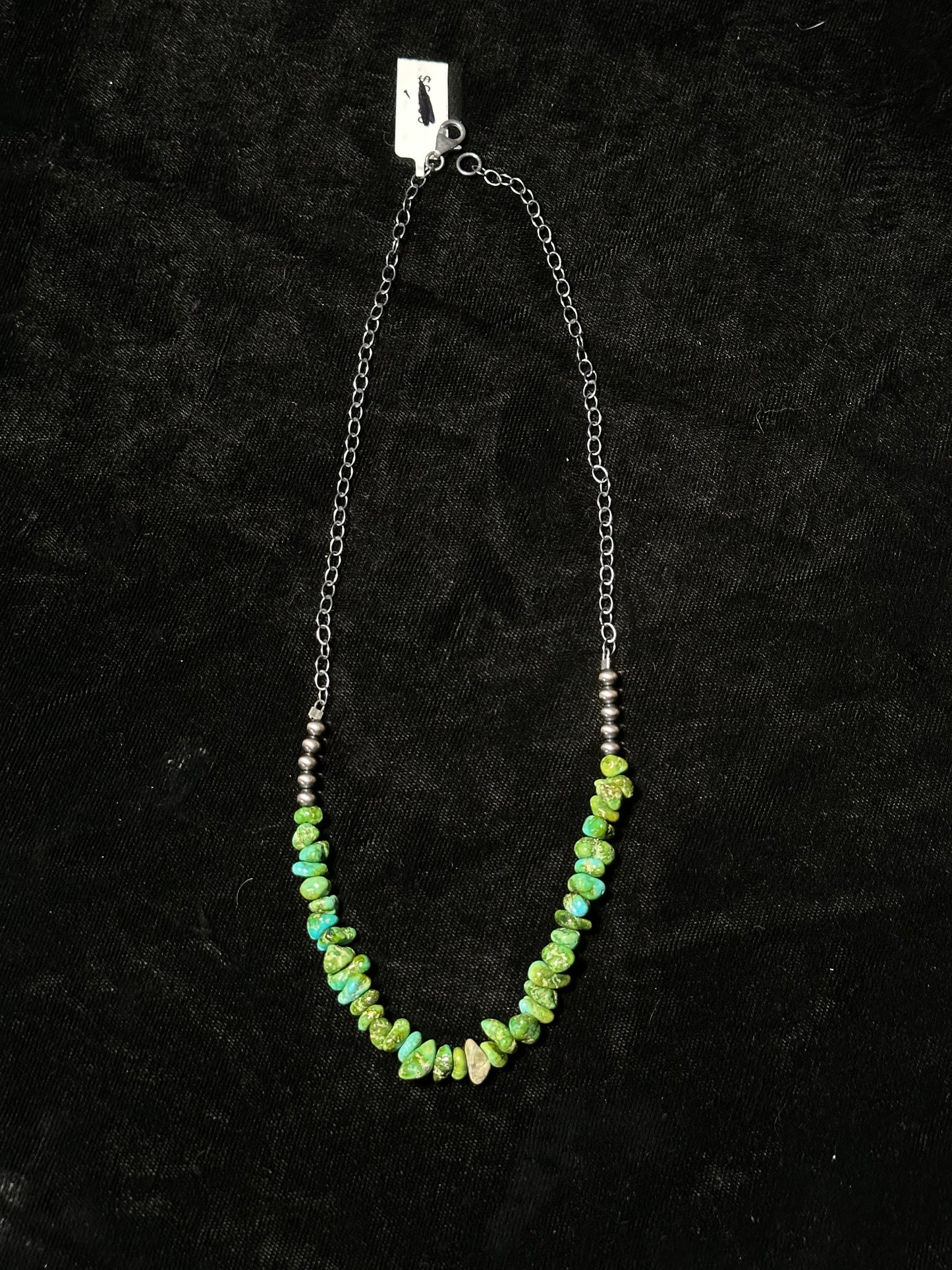 18" Sonoran Gold Turquoise Necklace with 4mm Navajo Pearls