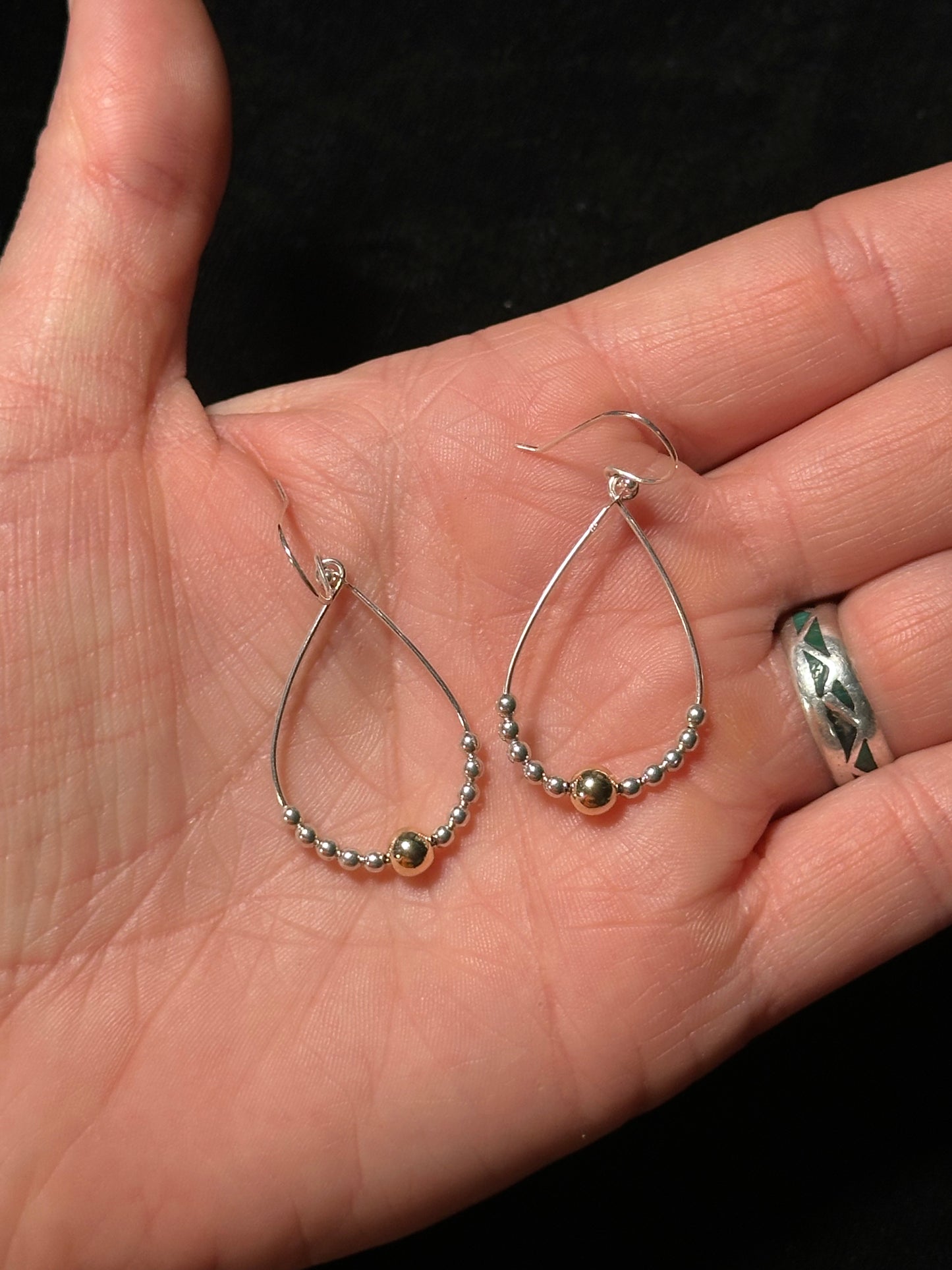 Sterling Silver and 14k Gold Filled Teardrop Dangles