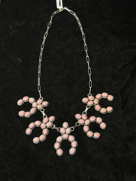 22" Pink Conch Shell Naja Necklace by ZIA