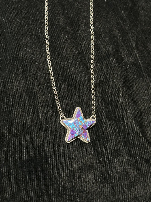 18" Purple Mohave Star Necklace by Emer Thompson