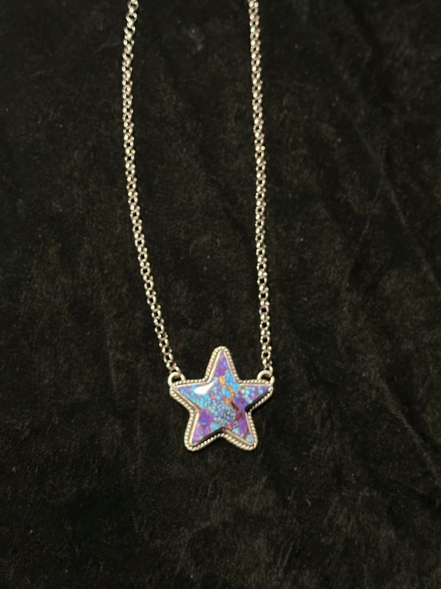 18" Purple Mohave Star Necklace by Emer Thompson