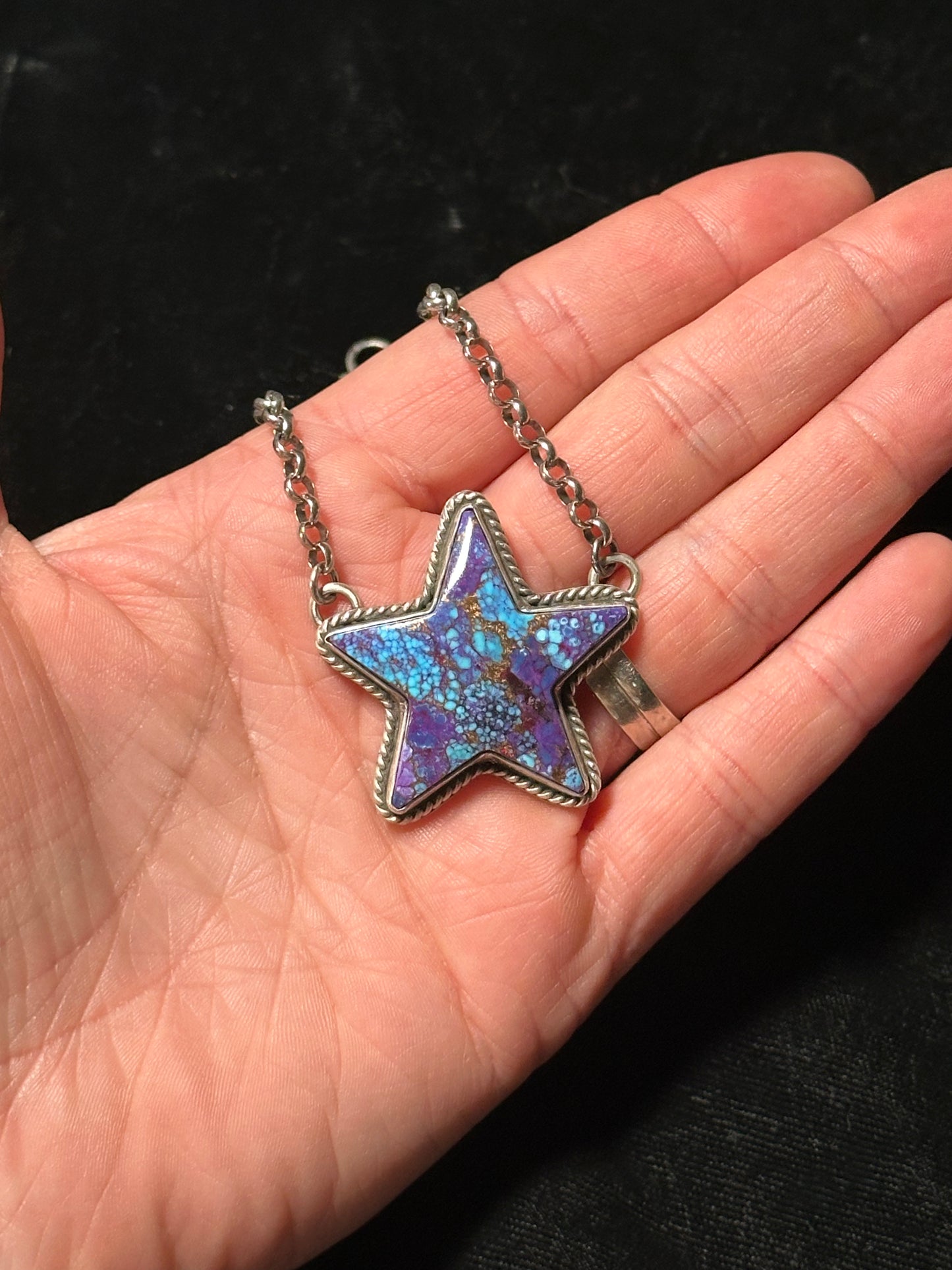 18" Purple Mohave Star Necklace by Emer Thompson