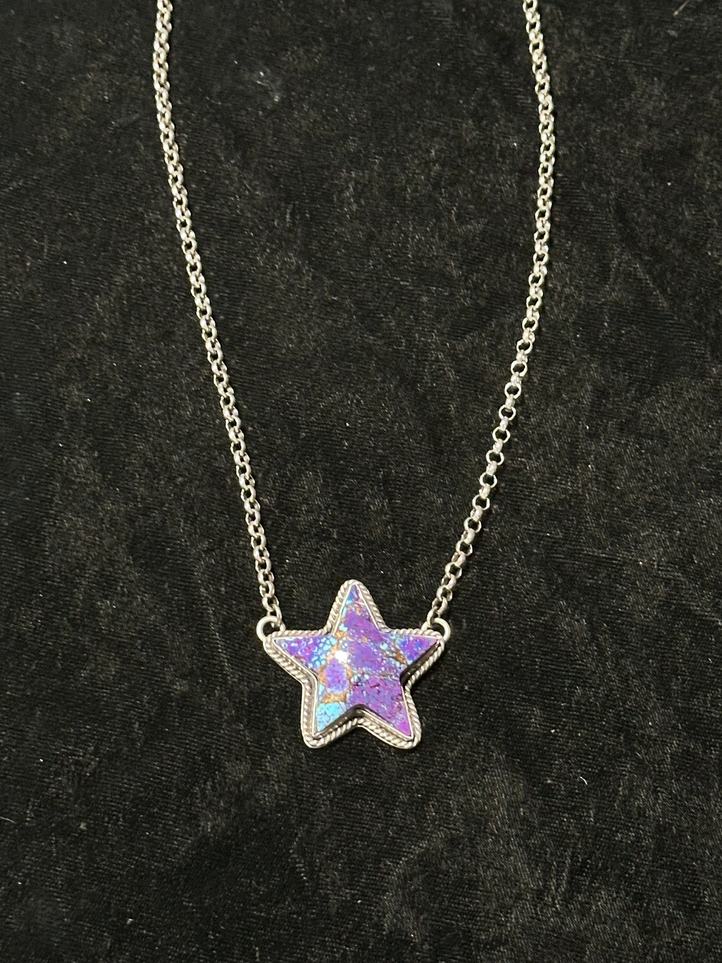 18" Purple Mohave Star Necklace by Emer Thompson