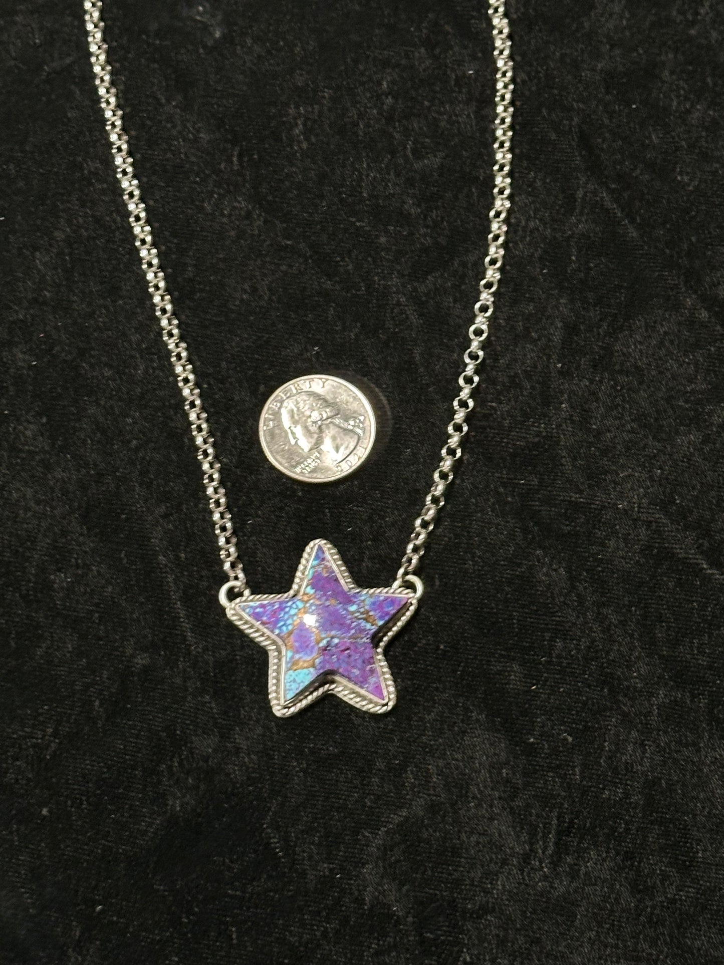 18" Purple Mohave Star Necklace by Emer Thompson