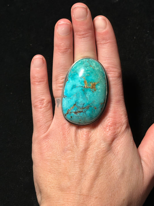 7.0-11.0 Adjustable Kingman Turquoise Ring by ZIA