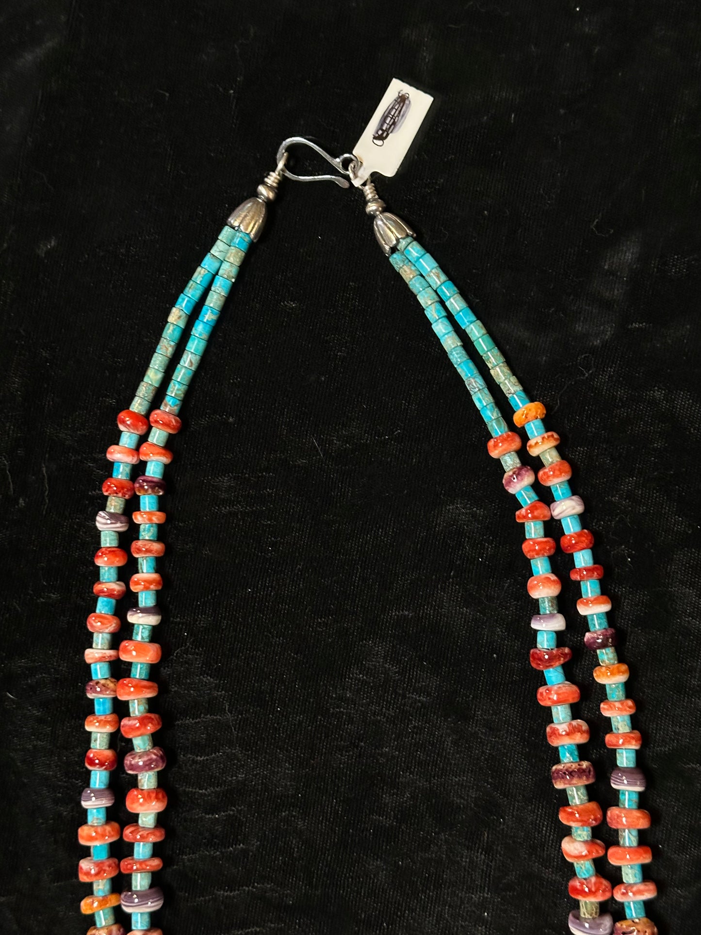 Spiny Oyster Shell and Turquoise Layered 2-Strand Necklace