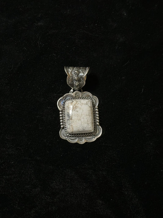 White Buffalo Pendant by John Nelson, Navajo