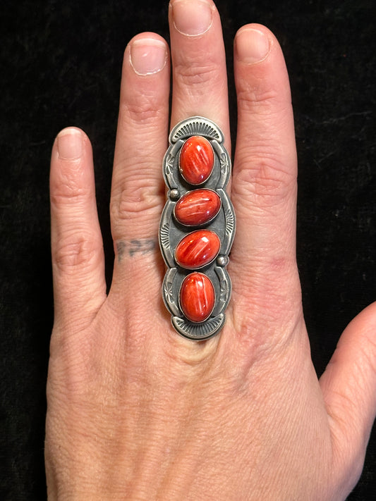 7.75 Spiny Oyster Ring by Zia