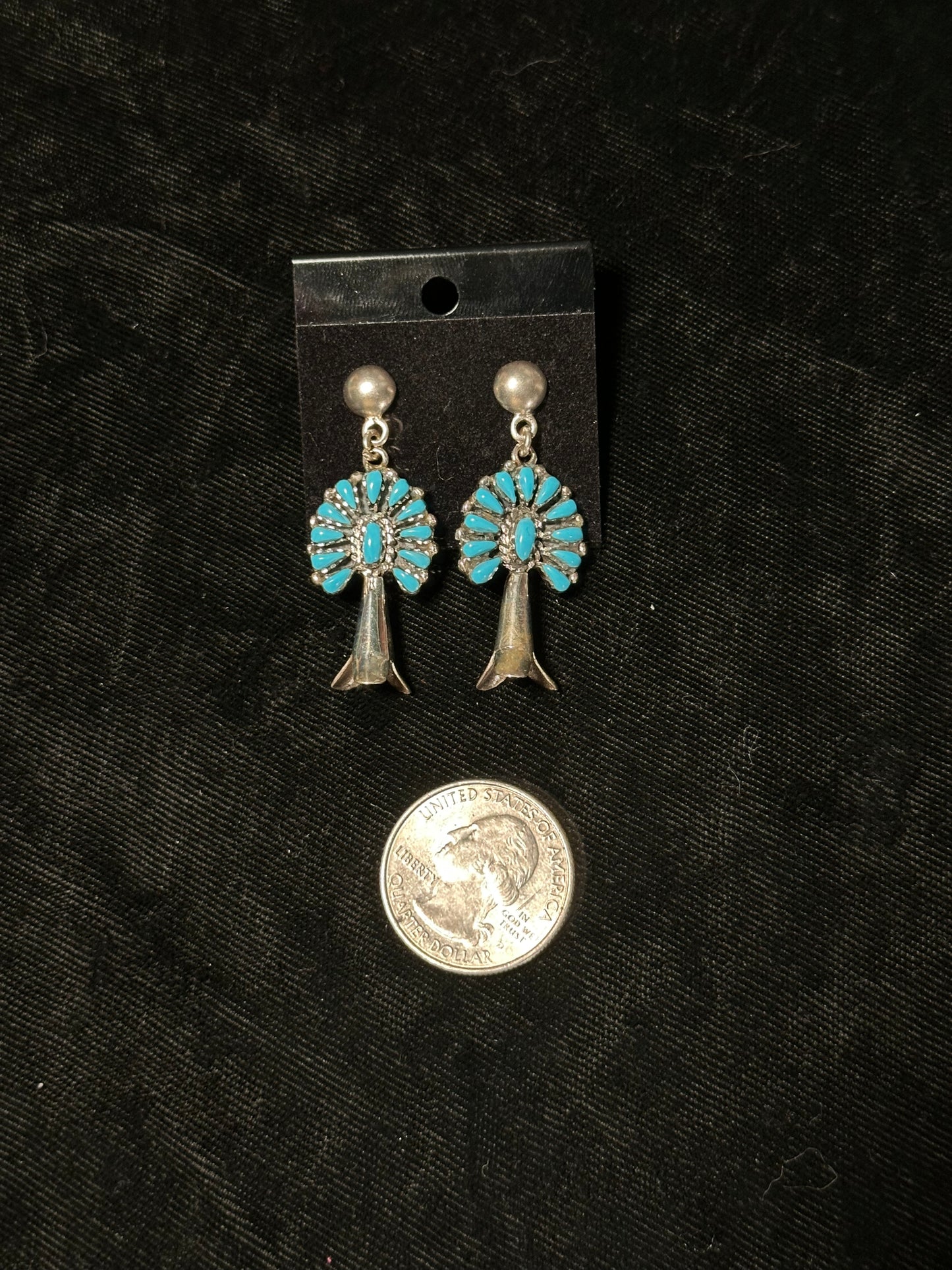 Sleeping Beauty Turquoise Blossom Post Dangle Earrings