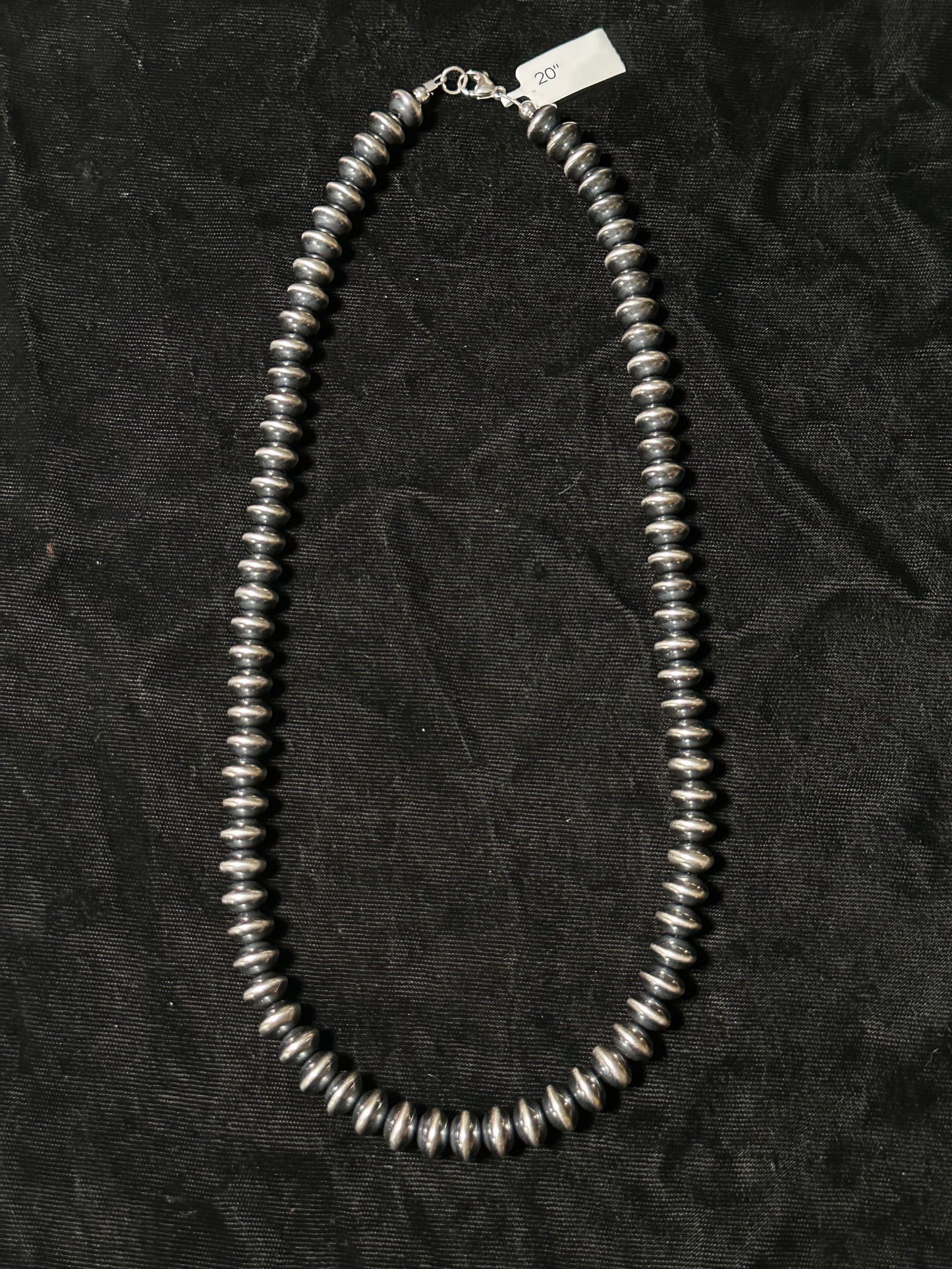 20" 9mm Navajo Pearls by Haley, Navajo