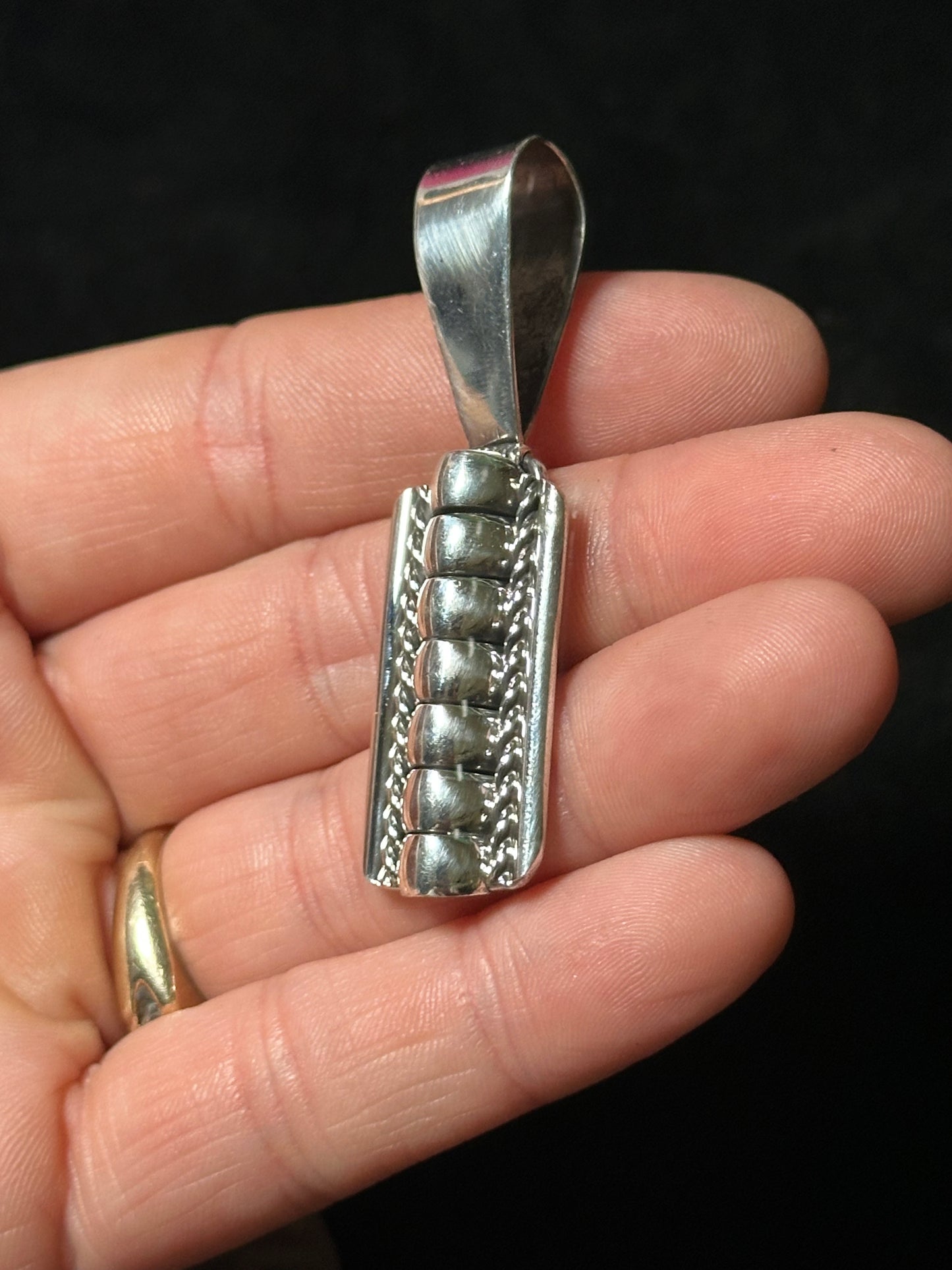 Sterling Silver Lobster Tail Pendant with a 9mm Bale by Manuel Johnson, Navajo