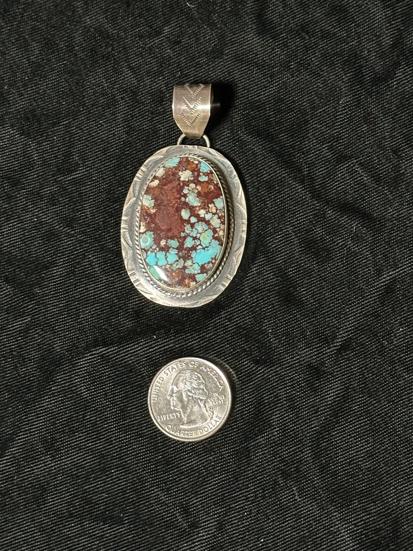 Mosaic Golden Hills Pendant by Steve Nez, Navajo