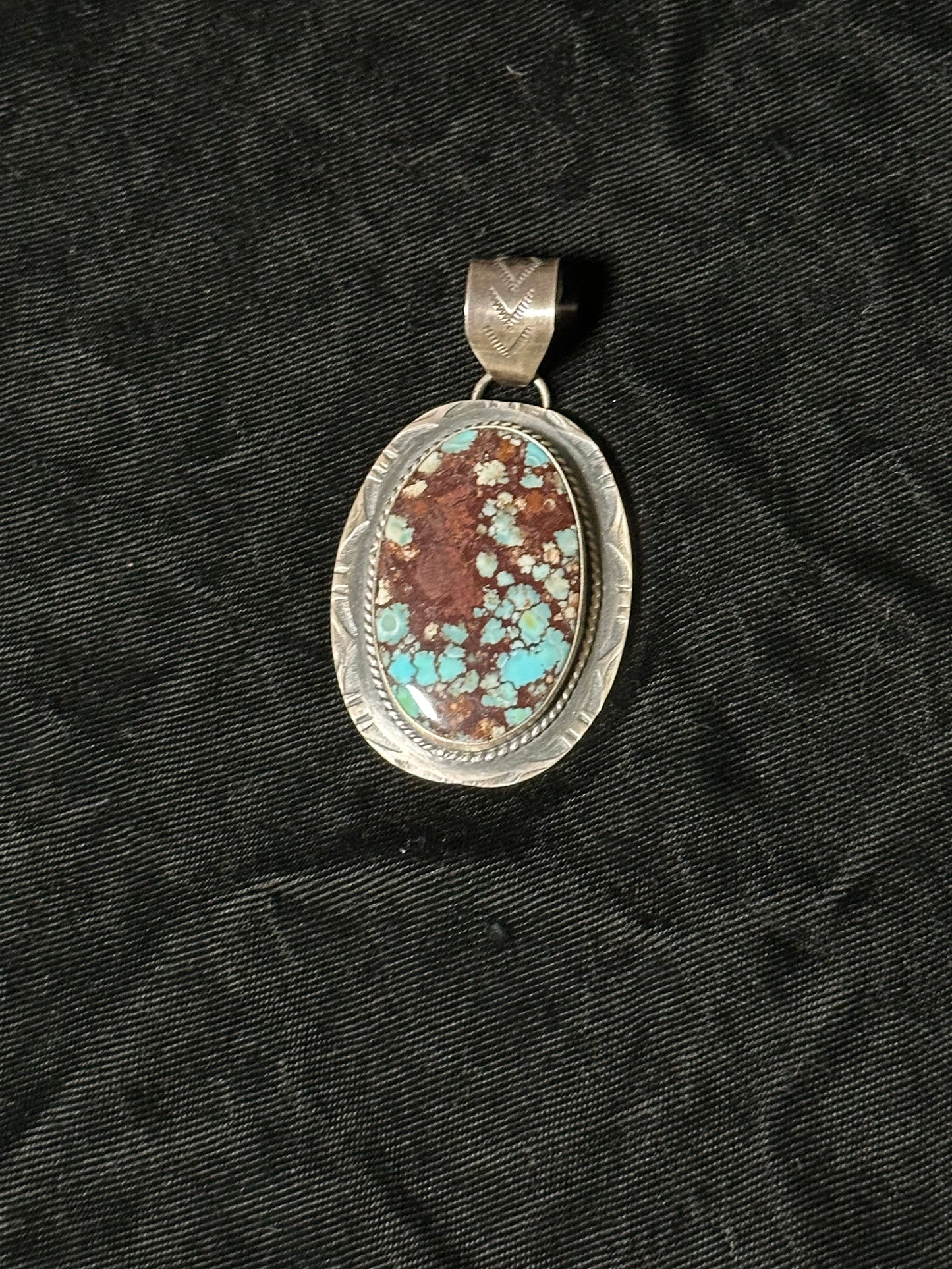 Mosaic Golden Hills Pendant by Steve Nez, Navajo