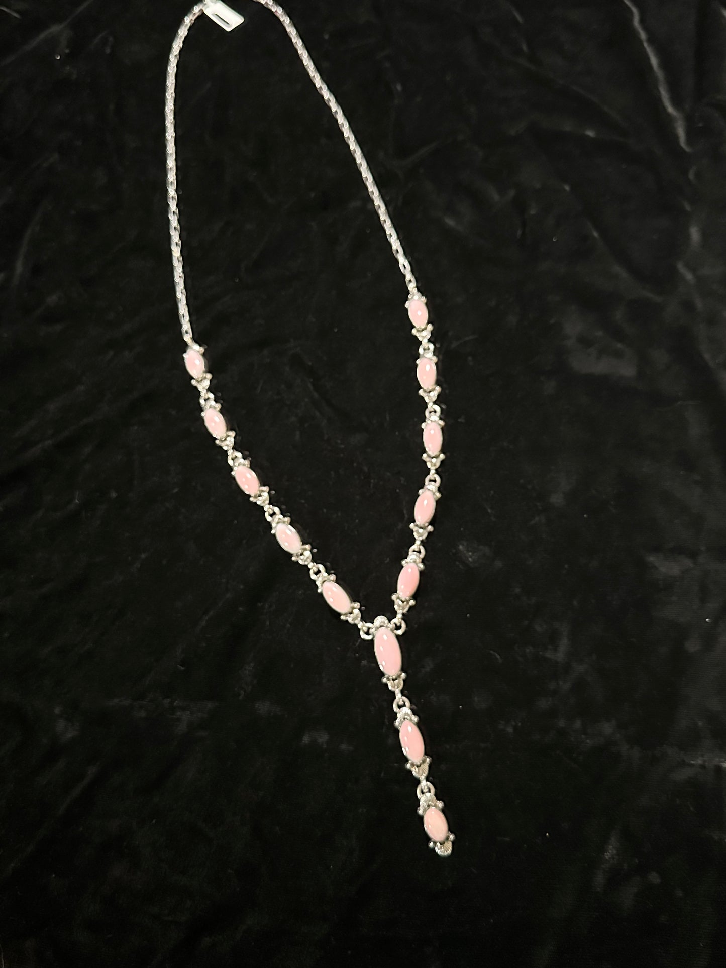 32"+3" Pink Conch Shell Lariat Necklace