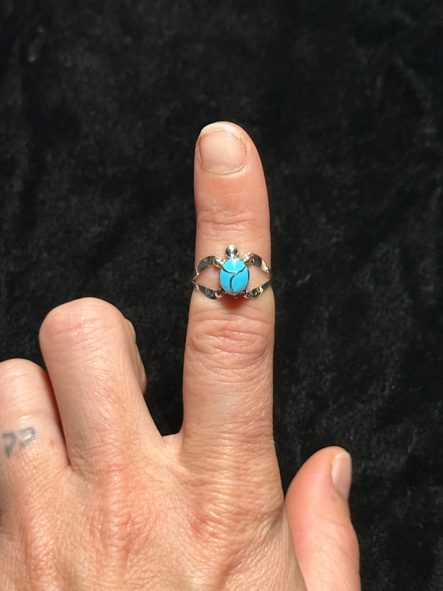 6.5 Turquoise Ring by Verona Yatsatie, Zuni