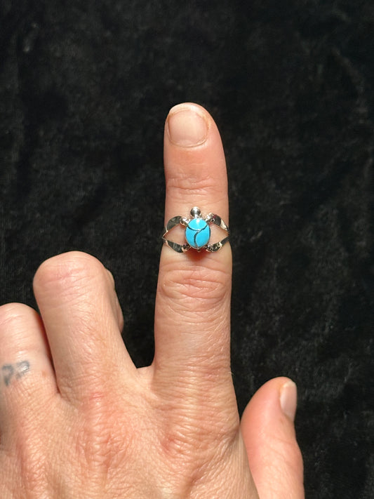 6.5 Turquoise Ring by Verona Yatsatie, Zuni