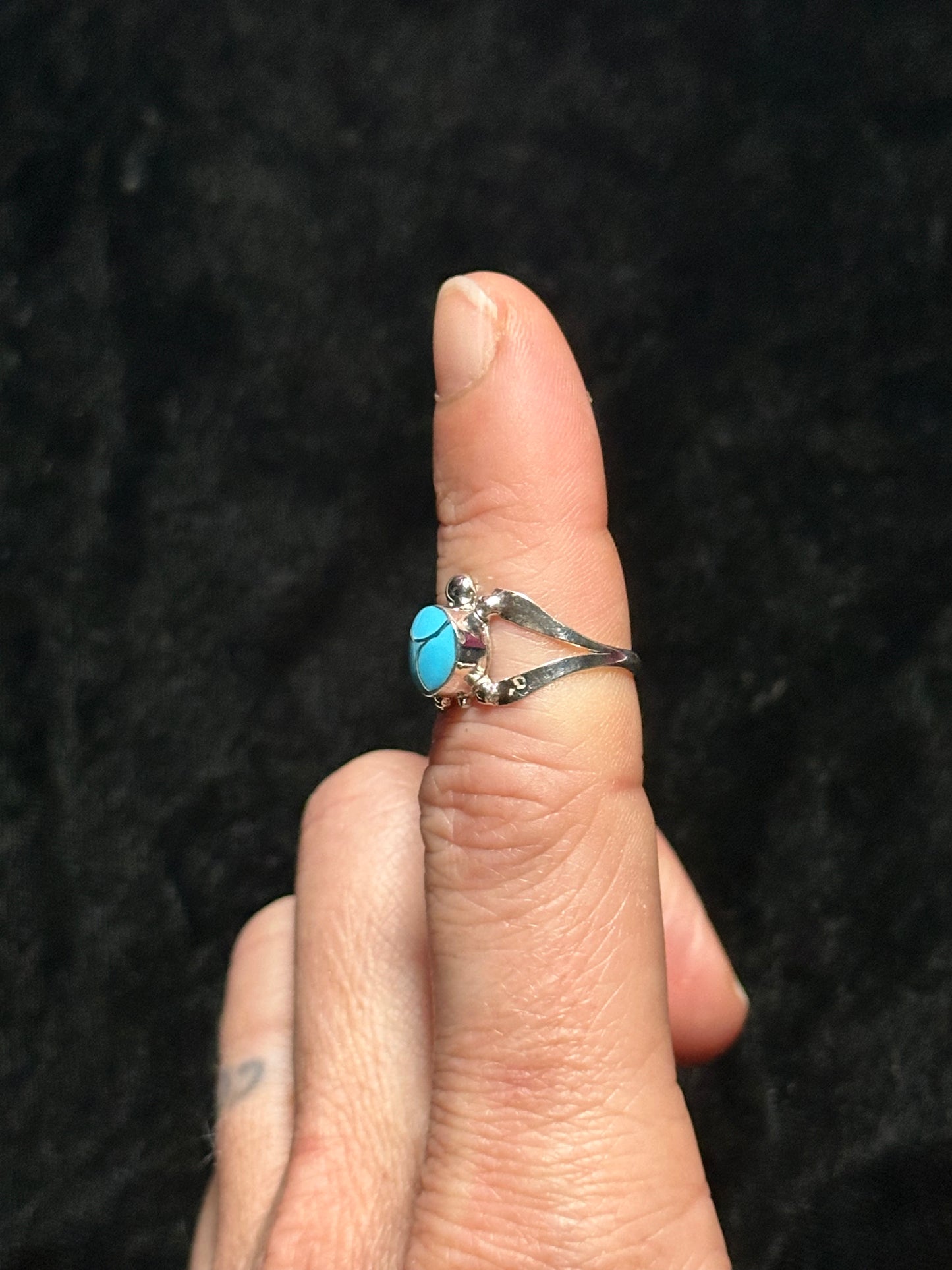 6.5 Turquoise Ring by Verona Yatsatie, Zuni