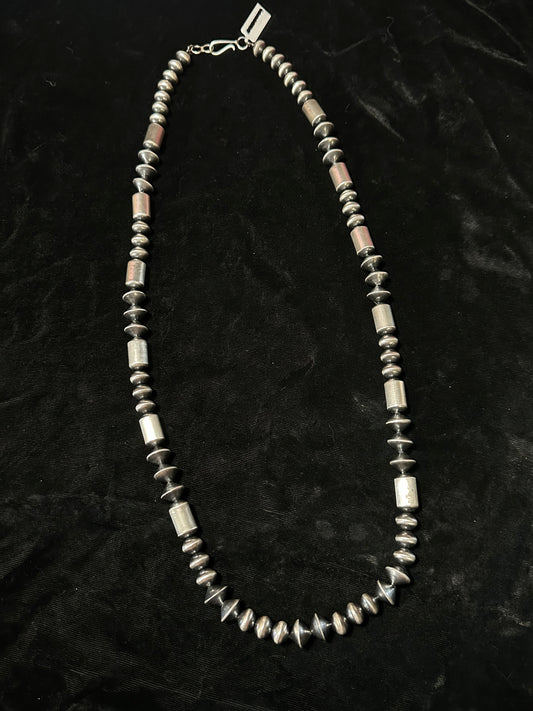 32" 12mm Handmade Navajo Pearls by Crystal Haley, Navajo