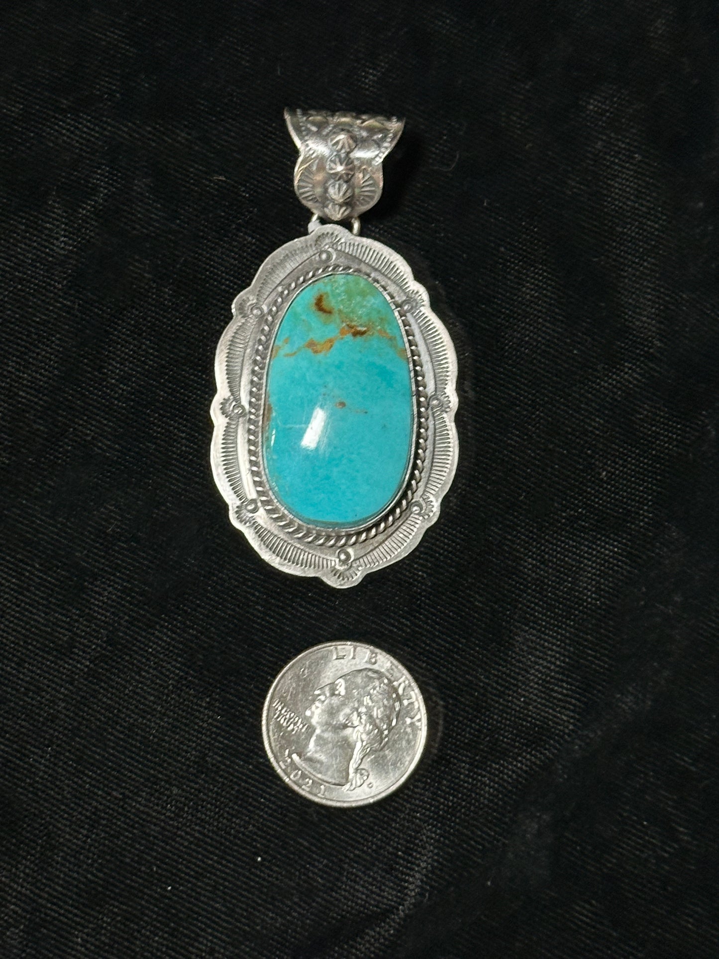 Kingman Turquoise Pendant by John Nelson