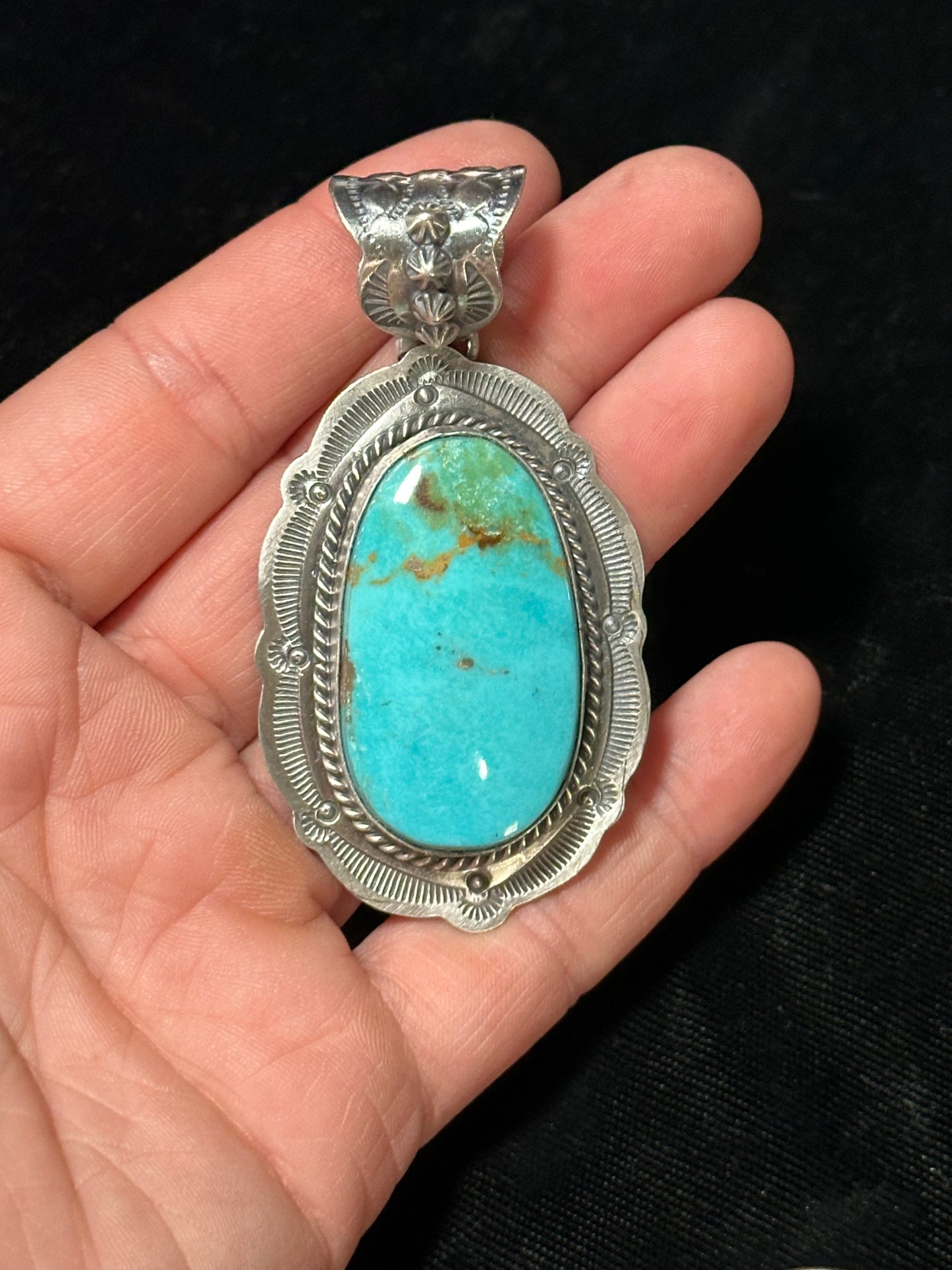 Kingman Turquoise Pendant by John Nelson