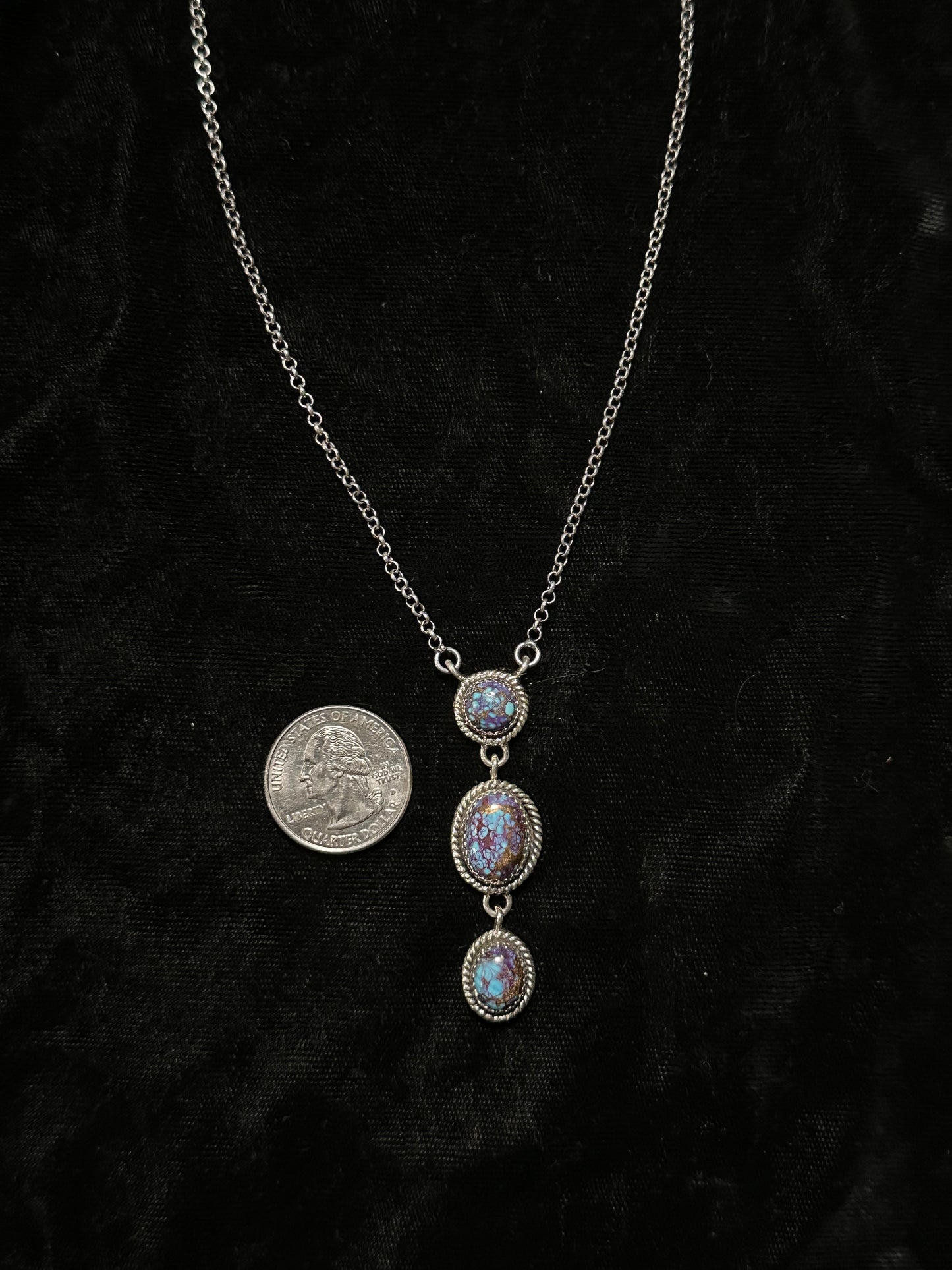20"+2" Purple Mojave Lariat by Hada
