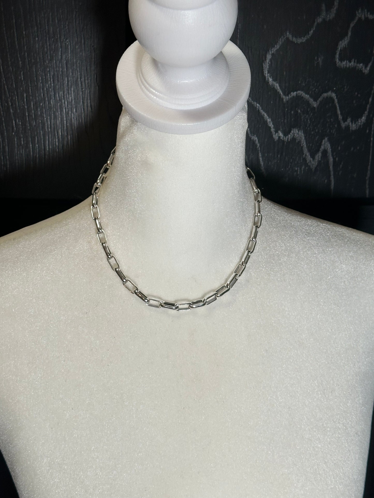 16” Heavy Silver Paperclip Chain