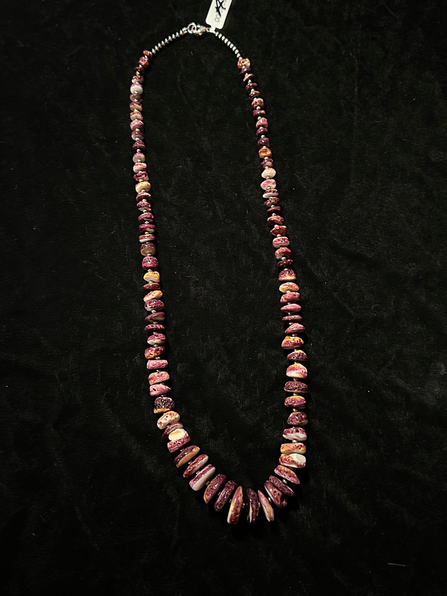 24” Purple Spiny Oyster Shell Beads Necklace
