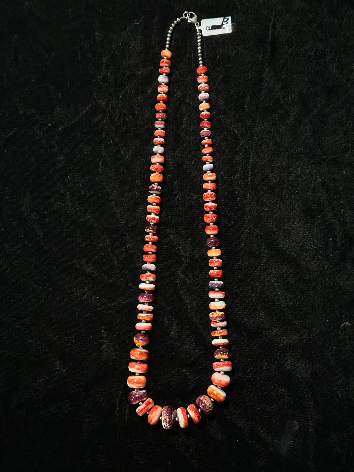 Red Spiny Oyster Shell Bead Necklace