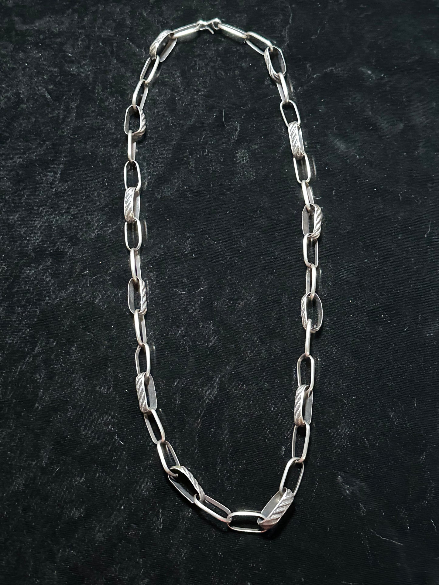 24" Handmade Sterling Silver Paperclip Chain
