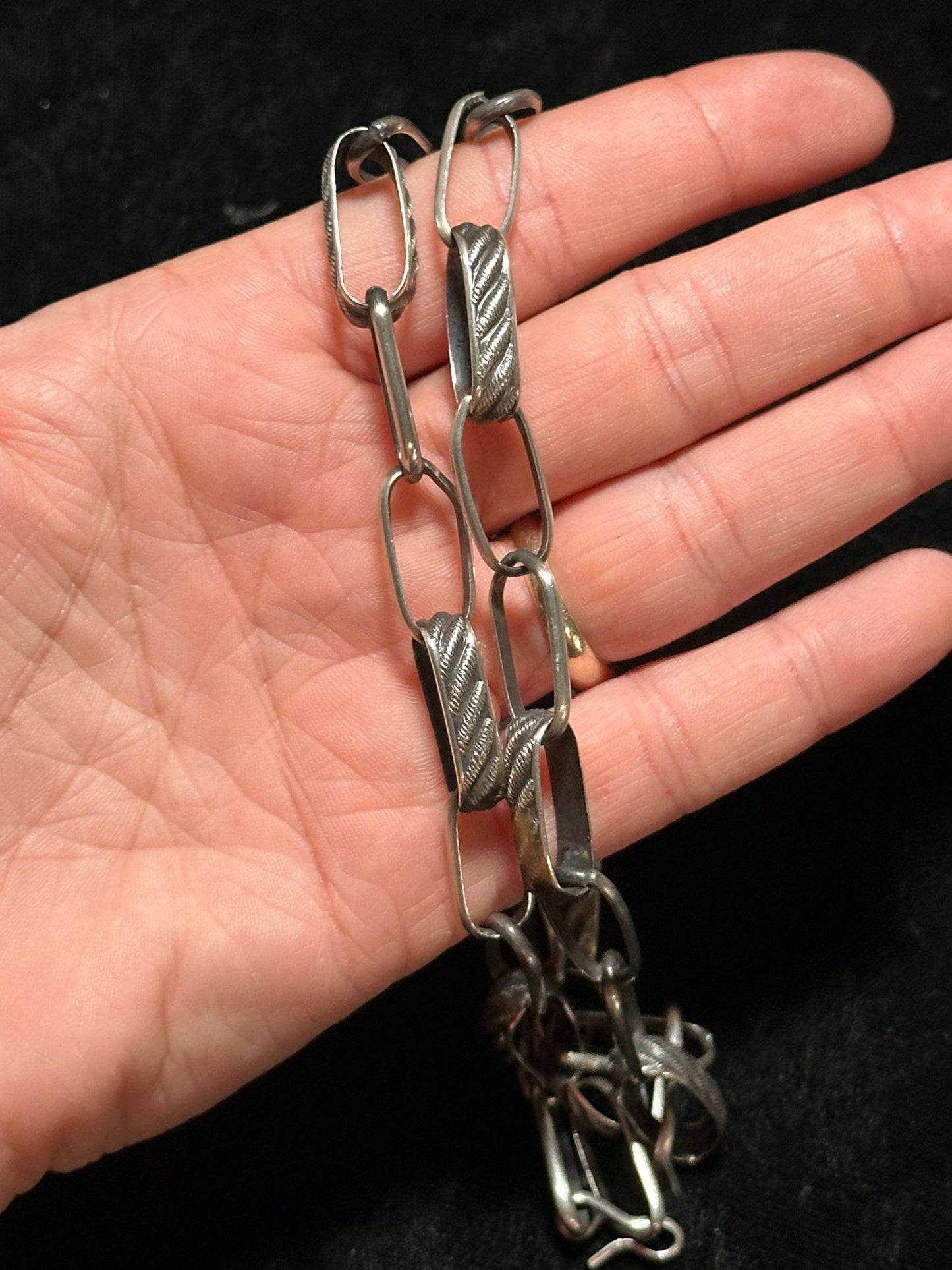 24" Handmade Sterling Silver Paperclip Chain