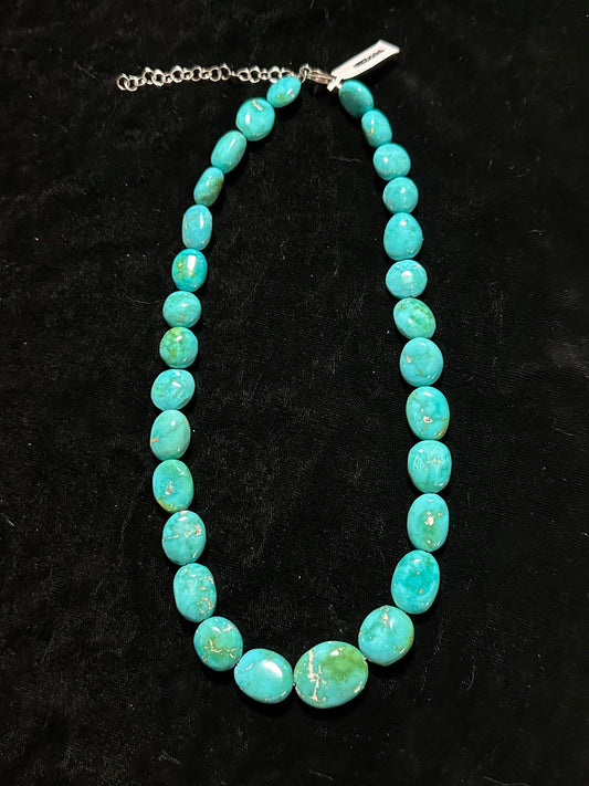 18"+3"ext Sonoran Gold Turquoise Nugget Necklace