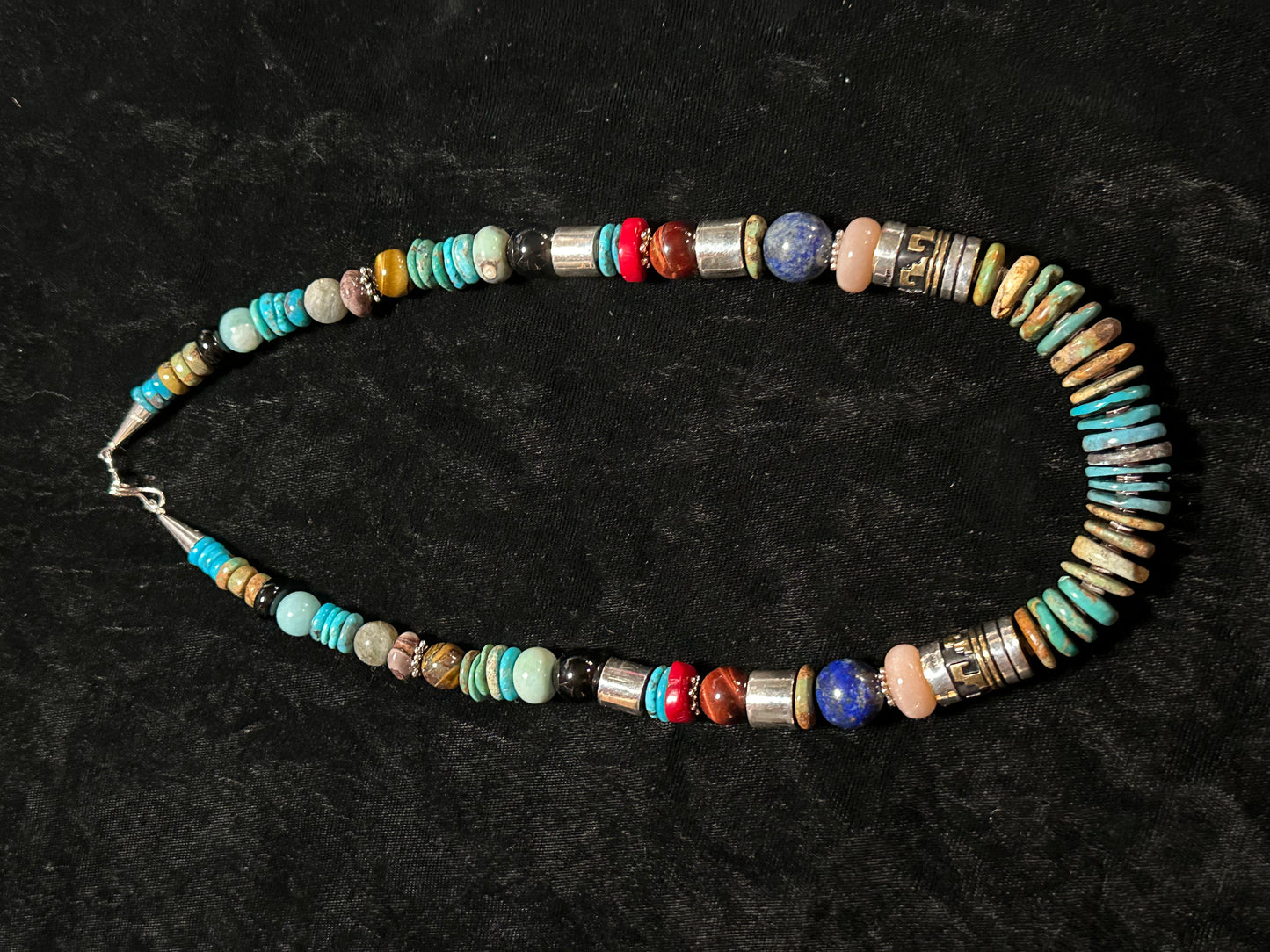 21" Multi Stone Necklace by Tommy Singer, Navajo